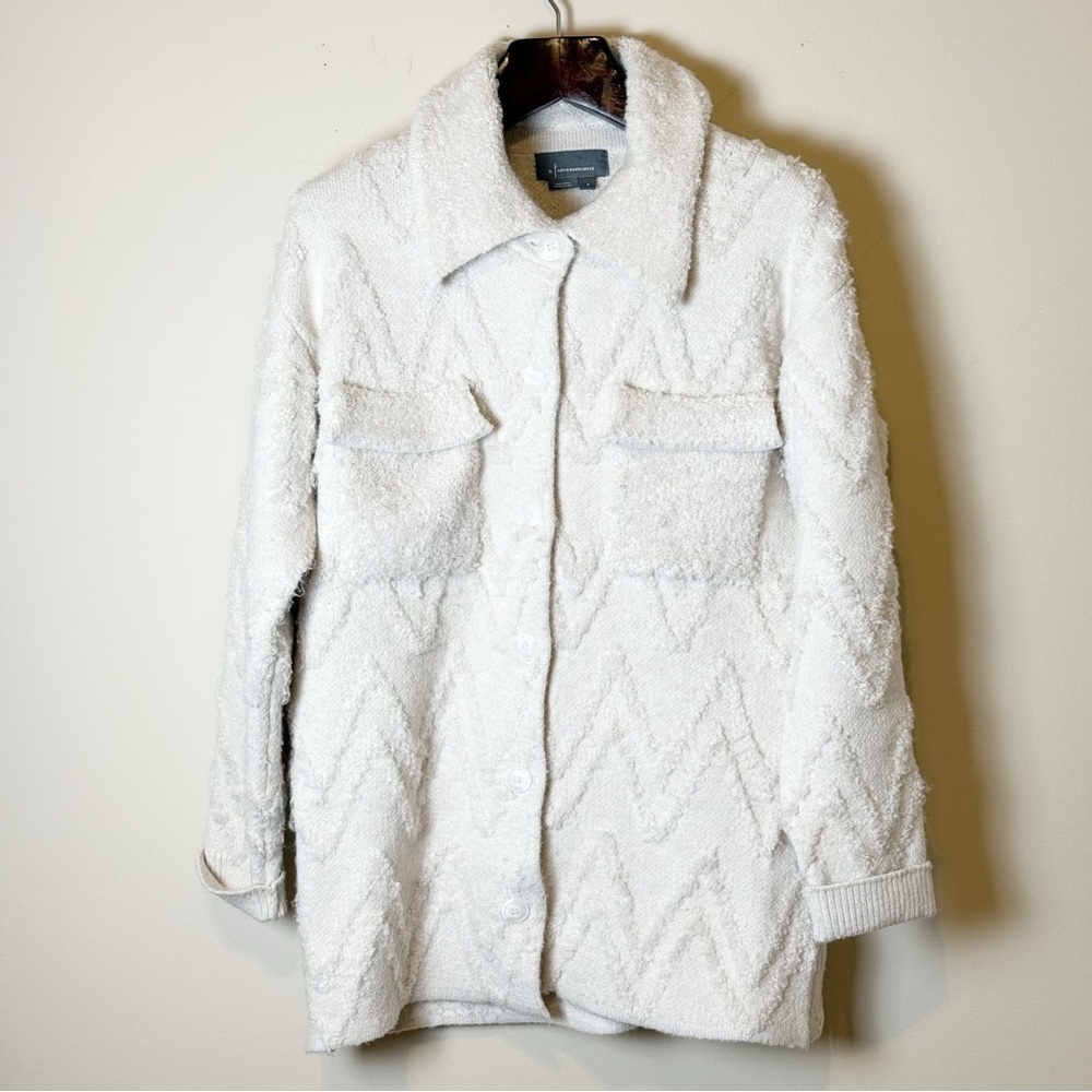 Anthropologie Flat White Sweater Coat S - Picture 9 of 9